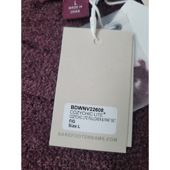 Barefoot Dreams Size Large Fig Wine Lite Pullover & Pant A656328 NWOT MSRP $225 - Picture 7 of 14